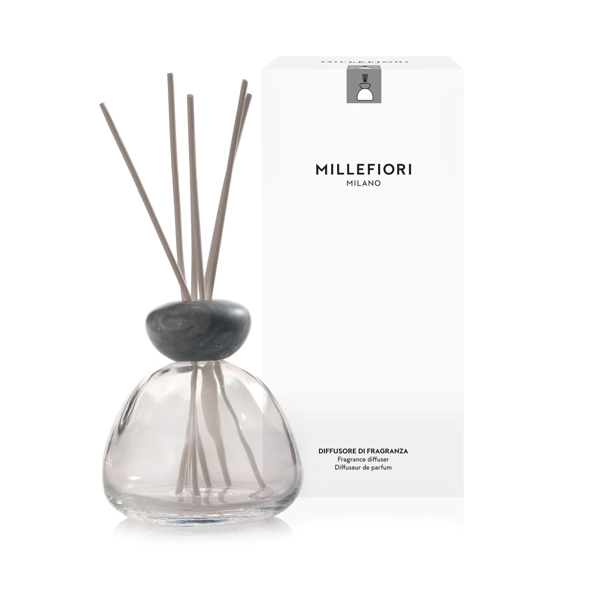 Diffusore Marble Trasparente Con Tappo Grigio Air Design - Image 2